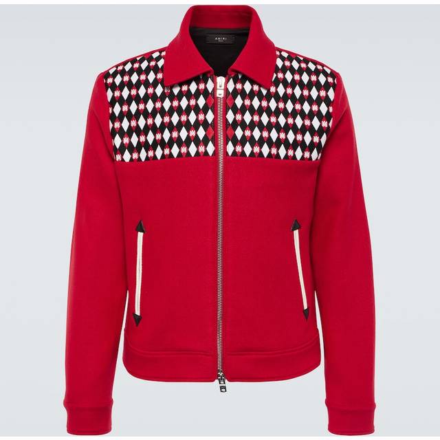 Wool Blend DIAMOND Jacket with Embroidered Insert size 48 (48)