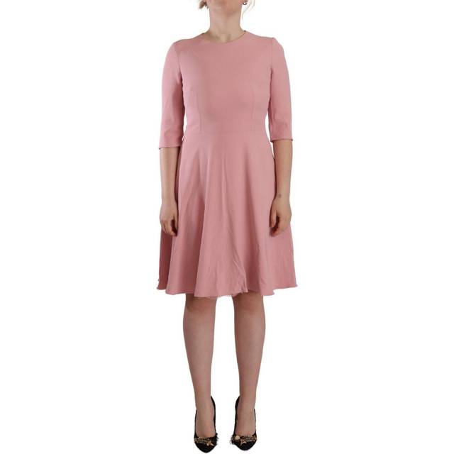 Dolce & Gabbana, Klänning, Dam, M, Bomull, Rosa A-linje Klänning med 3/4 Ärmar - pink (M)