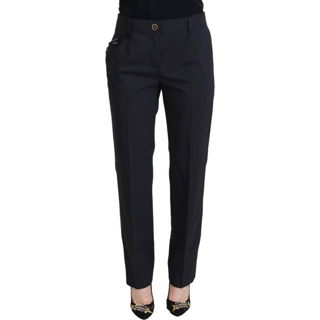 Dolce & Gabbana Grey Formal Tapered Pants - IT40|S - Gray