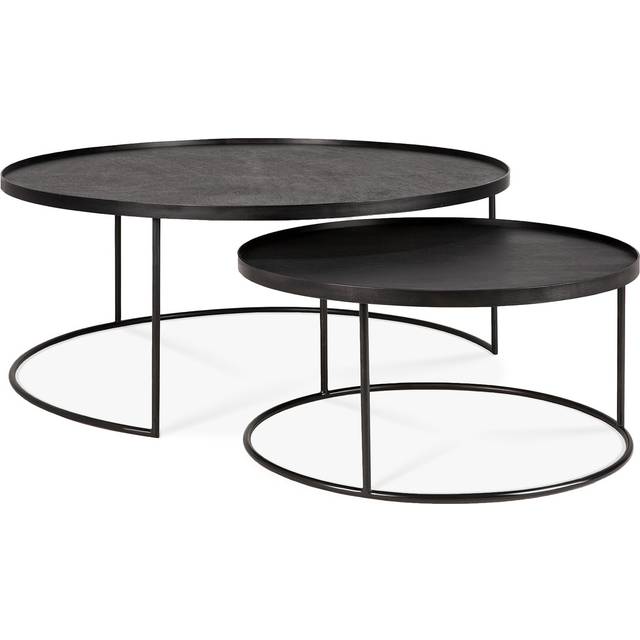 Ethnicraft - Tables gigognes Table basse - Noir - Contreplaqué teinté - Designer Dawn Sweitzer