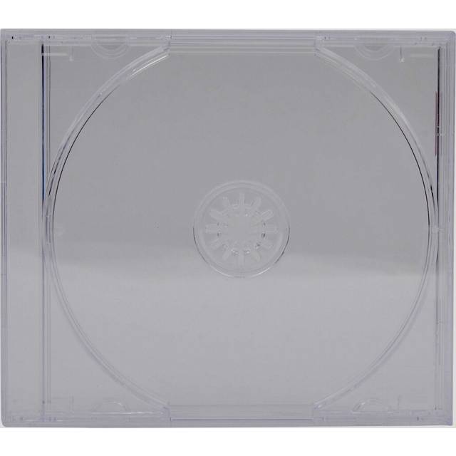 5 x cd / dvd jewel 10.4 mm cases for 1 disc with clear tray (pack of 5 cases)