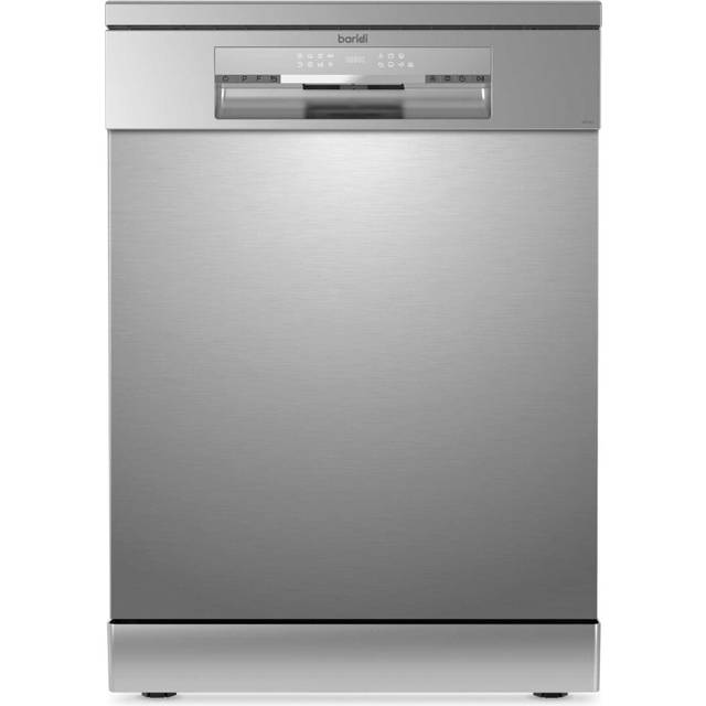 60cm Freestanding Dishwasher, 14 Place Settings, 8 Programs, LED Display, Silver - DH167