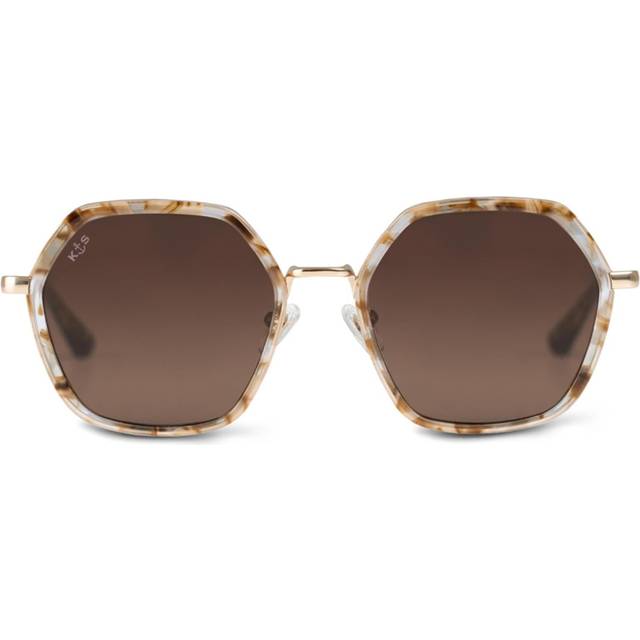 Kapten & Son AMSTERDAM E. SUN Toffee Tortoise, SQUARE Sunglasses, FEMALE, available with prescription - Brown