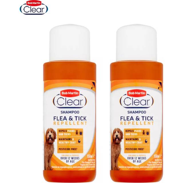 Bob Martin Clear Shampoo Flea & Tick Repellent for Dogs & Puppies 150ml