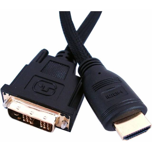 5m Hdmi Male To Dvi D Dvi I Plug Cable Lead Digital Monitor Laptop Tv Pc 1080p
