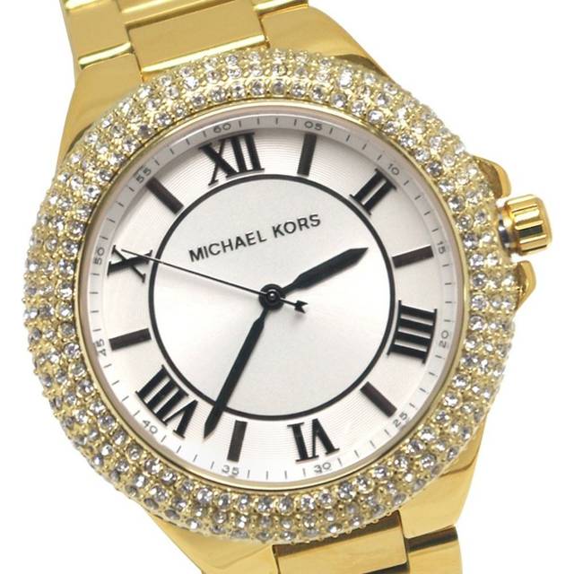 Michael Kors Ladies Designer Watch Encrusted Stones Gold Tone - MK3277