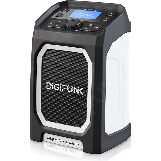 DigiFunk Work Site Radio | USB Rechargeable | DAB+, DAB, FM, Bluetooth, AUX Input | IP65 Waterproof Rugged Durable Design | Perfect for Builders,