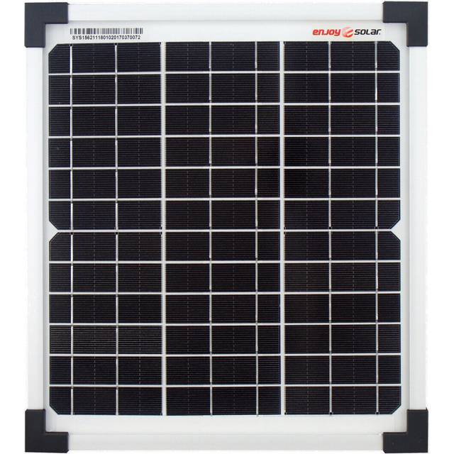 Enjoysolar Mono 10W 12V Monokristallin solpanel Solarmodul Fotovoltaikmodul idealiskt för husbil, trädgårdshus, båt.
