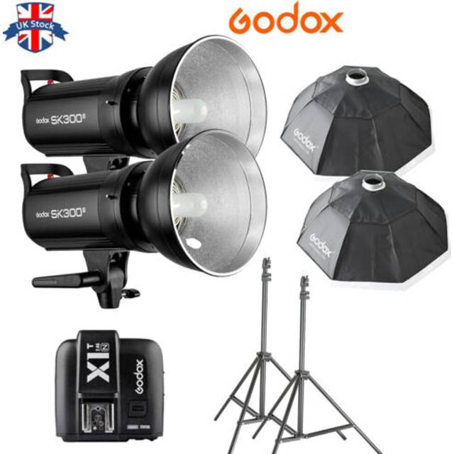 Godox 900W SK300II 3 x 300Ws 2.4G Bowens Mount Strobe Flash Kits for Photography Lighting Portrait Photography Kits