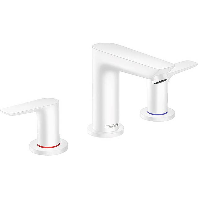 Hansgrohe Talis E Matt White 3-Hole Basin Mixer Tap With Pop-Up Waste