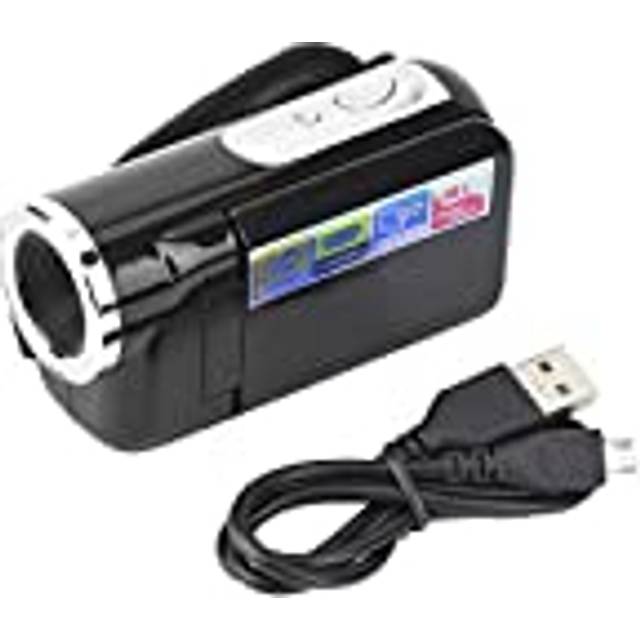 Digital Videokamera, 1080P 16X HD Digital Videokamera Videokamera Vloggningskamera med 2-tums TFT LCD-skärm för Barn/nybörjare/barn/tonåringar/studenter/äldrepresent(Svart)