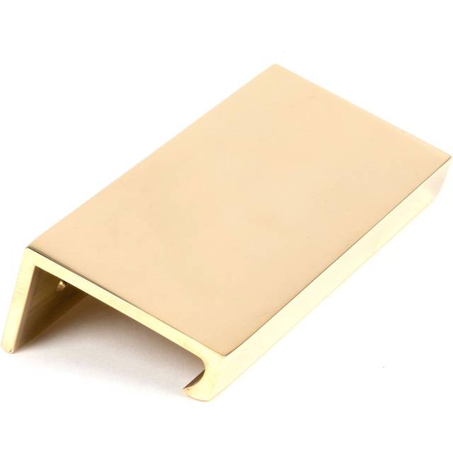 From The Anvil Polished Brass 100mm Plain Edge Pull - One Size