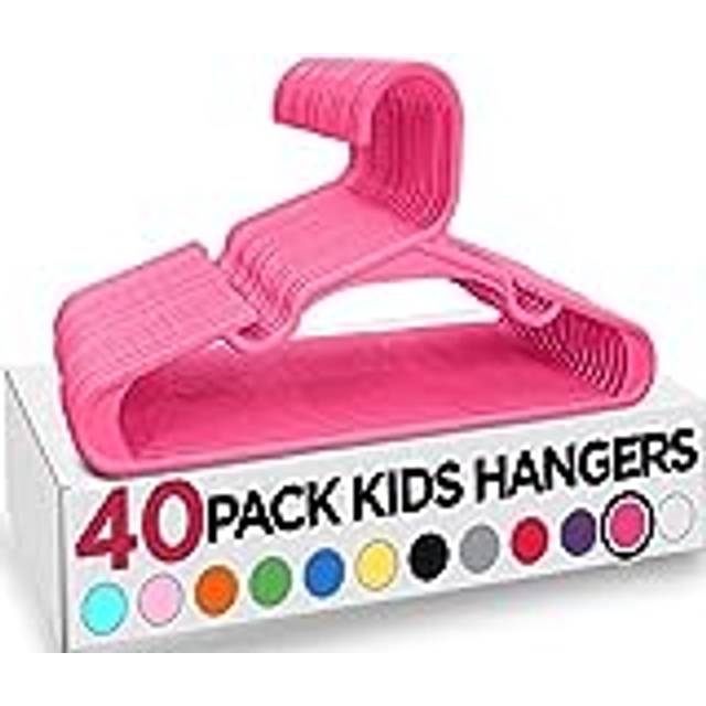 Utopia Home 40 Pack Kids Hangers - 11.5 Inch Plastic Baby Hangers for Closet - Childrens Hangers for Clothes & Infant Hangers for Closet - Ideal for E