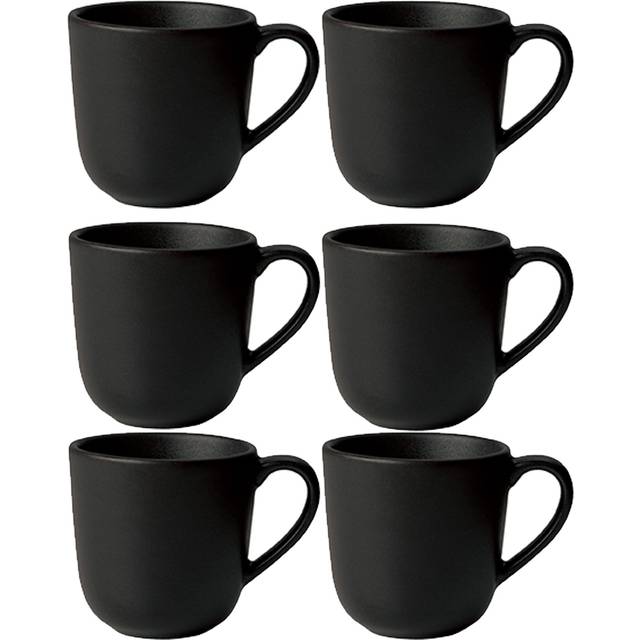 RAW kaffekopp 20 cl 6-pack, titanium black - Titan svart