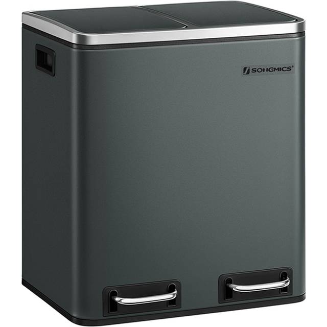 Songmics Skraldespand Med To Rum Med Soft-Close Låg 30L 30L