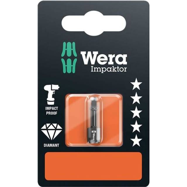 Wera 05073931001 868/1 Impaktor Diamond Bit for Square Socket Scre...