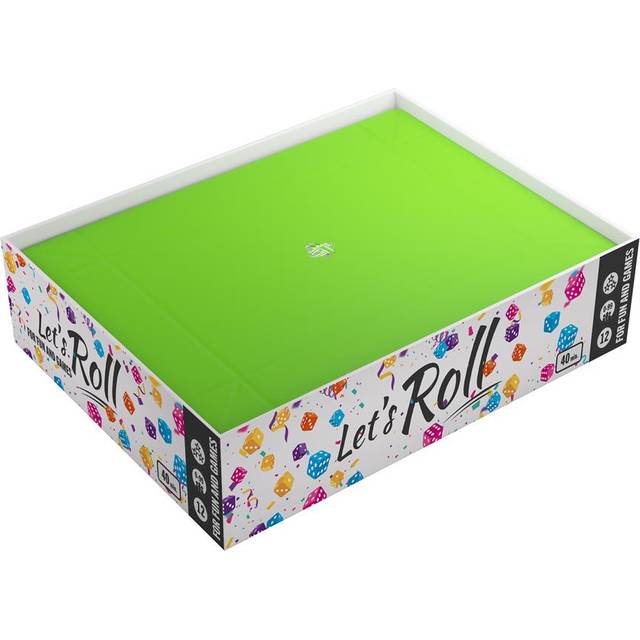 Magnetic Dice Tray - Take Control of Your Roll! Compact and Versatile Dice Tray for Tabletop Games and Board Games  Rectangular Shape  Black/Green Col
