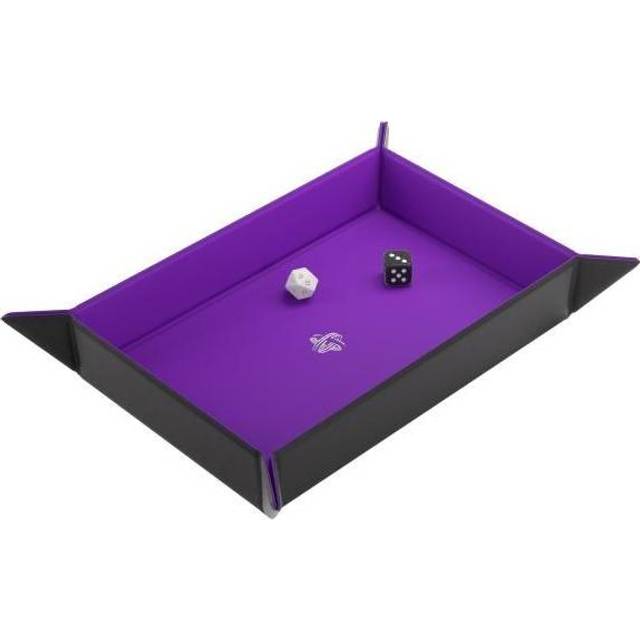 Magnetic Dice Tray - Take Control of Your Roll! Compact and Versatile Dice Tray for Tabletop Games and Board Games  Rectangular Shape  Black/Purple Co