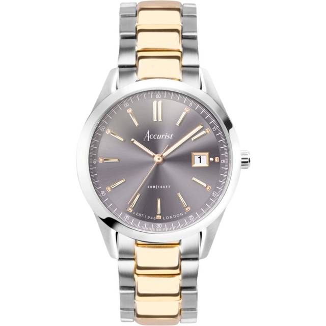 Accurist Everyday Two Tone Grey Dial Watch 74013 - Two Colour
