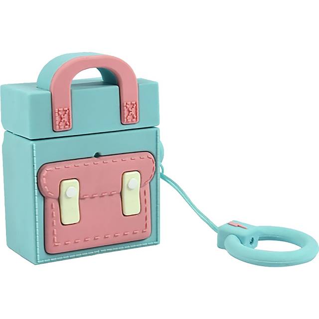 MOJIPOWER, AirPods 1 och 2 Generation fodral, första och andra generationens AirPods fodral med sidoring för nyckelring, AirPods skyddsfodral, ryggsäcksmodell