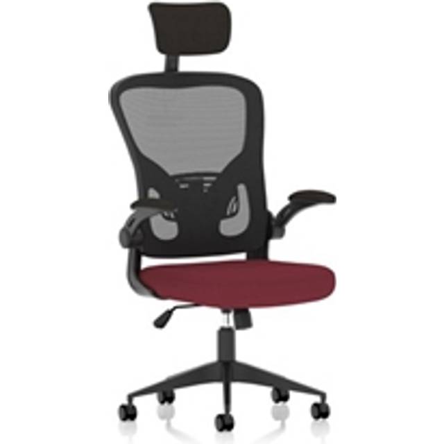Ace Executive Fabric Seat Ginseng Chilli Mesh Chair With Folding Arms