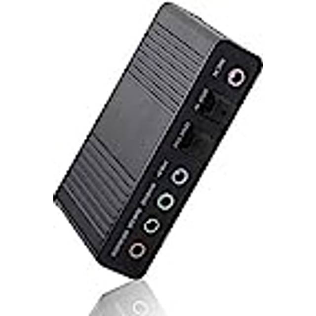 Kafuty USB-ljudkort, extern digital optisk SPDIF-ljudutgångsadapter för PC, 6 kanaler ljudkort plug and play inga drivrutiner behövs