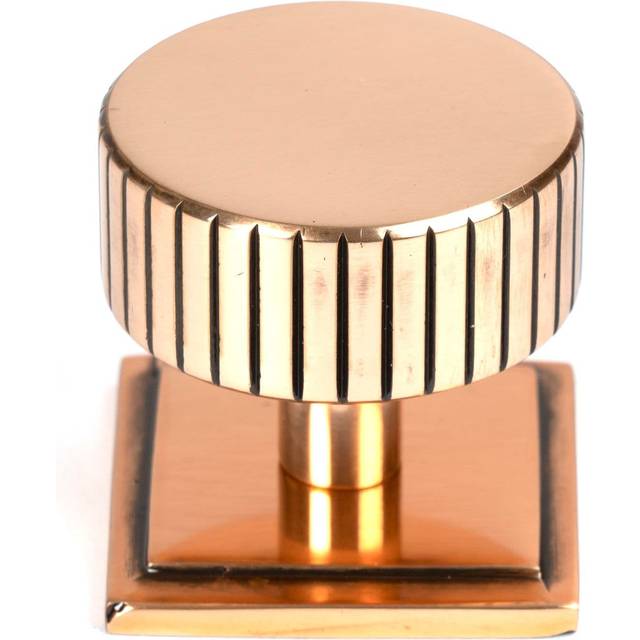 From The Anvil Polished Bronze Judd Cabinet Knob - 38Mm (square), Brown