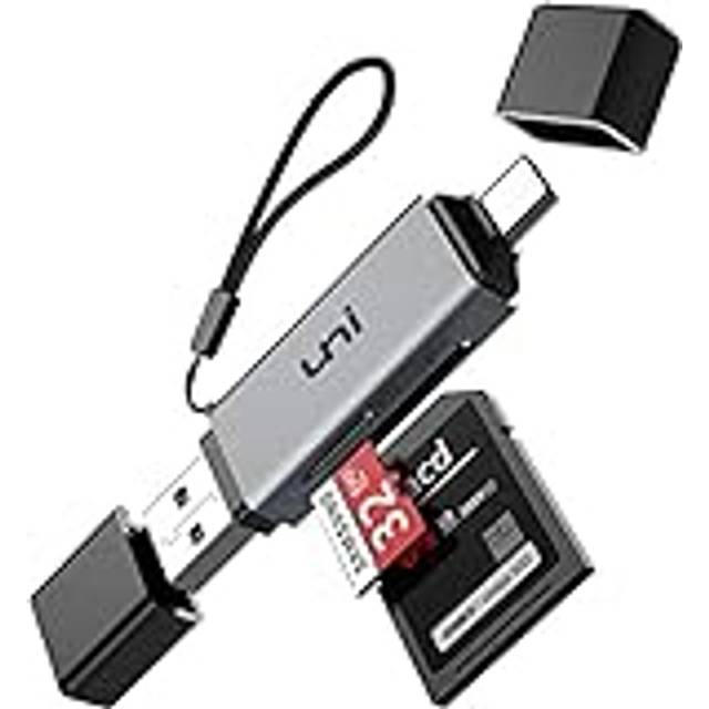 SD Card Reader, uni USB C Memory Card Reader Adapter USB 3.0, Supports SD/Micro SD/SDHC/SDXC/MMC, Compatible with iPhone 15 Pro, MacBook Pro/Air, iPad