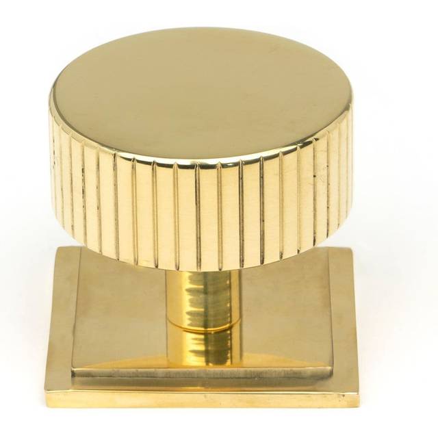 40mm Square Knob - Polished Brass