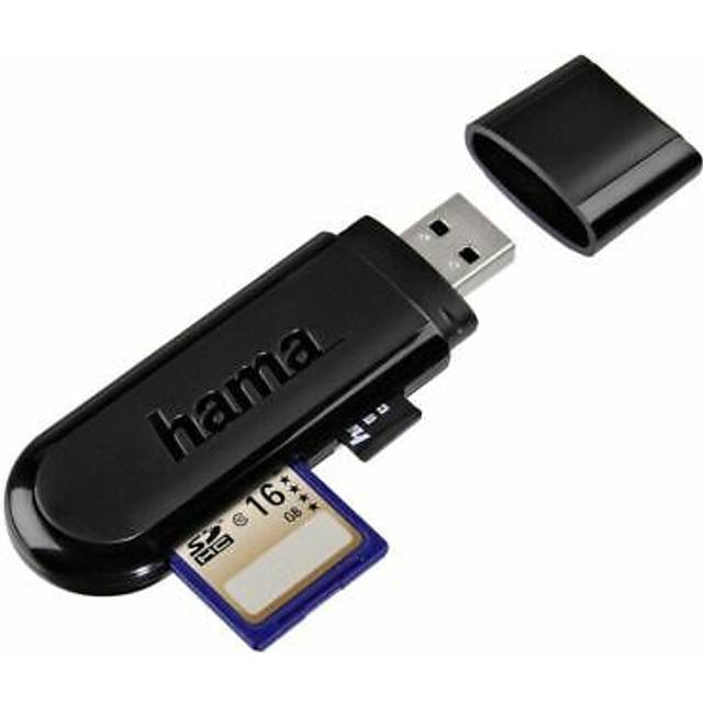 Hama USB 3.0 SuperSpeed SD/microSD Card Reader, black