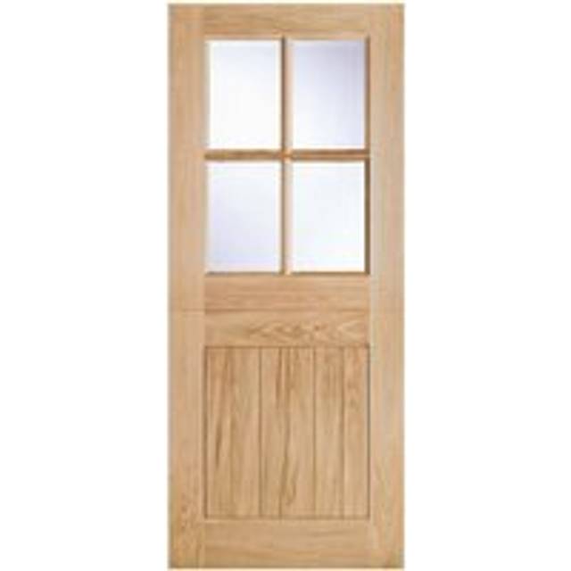LPD Cottage Oak External Door - Stable 4L Clr DG 1981 x 838mm OSTA4L33
