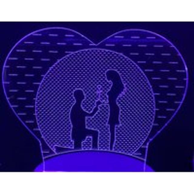 3D Illusion Night Lamp Heart