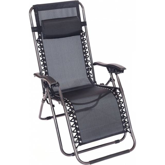 Folding Reclining Garden Deck Chair Sun Lounger Zero Gravity