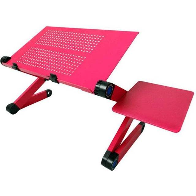 (Rose Red) Laptop Desks Portable Folding Adjustable Standing