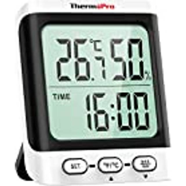 TP152 Hygrometer Indoor Thermometer, Desktop Digital Baby Room Thermometer with Temperature and Humidity Monitor, Accurate Humidity Gauge Room