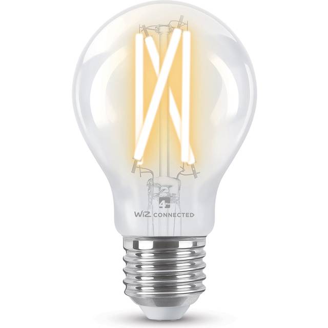 Wiz 4lite E27 Smart LED filament lightbulbs, 806lm, 2700k-6500k pk 2