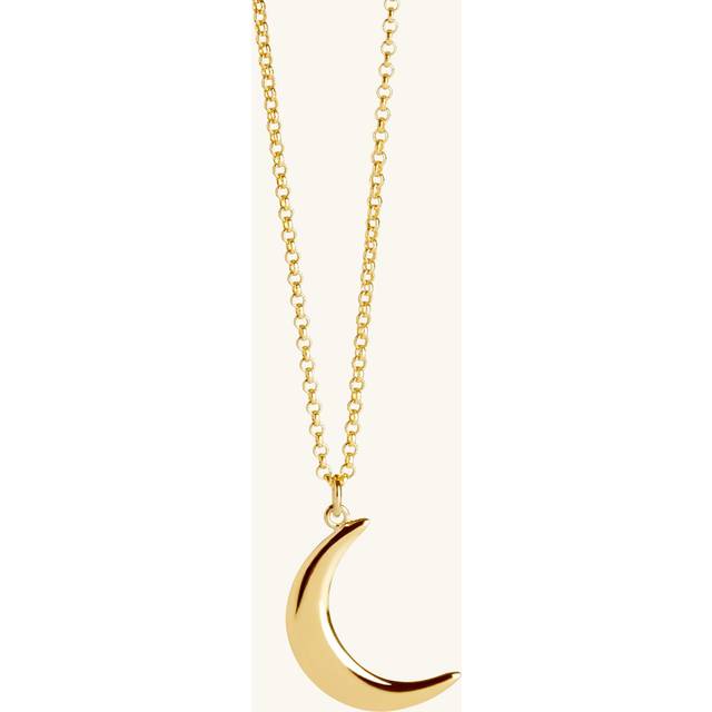 Crescent Moon Necklace Gold
