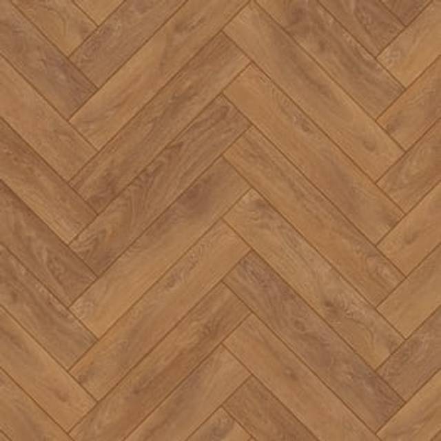 Harlington Medium Oak Herringbone 8mm Laminate Flooring - 0.87m2