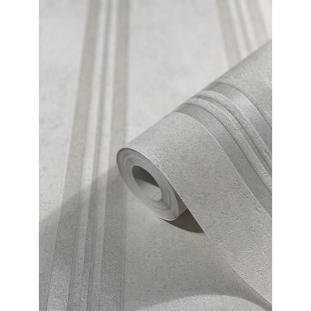 Galerie City Glam Stripe White Wallpaper 32635, White