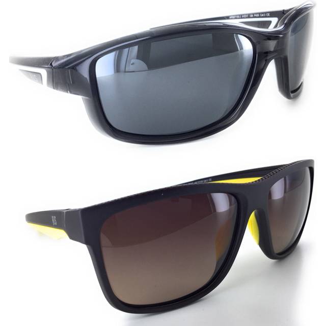 HPS07105-2 Sunglasses Smoke with Silver Flash Pole