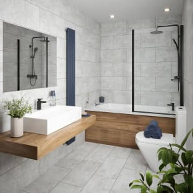 Wickes Grey City Pack Of 6 Stone Interior Tiles Ceramic, 600X300mm