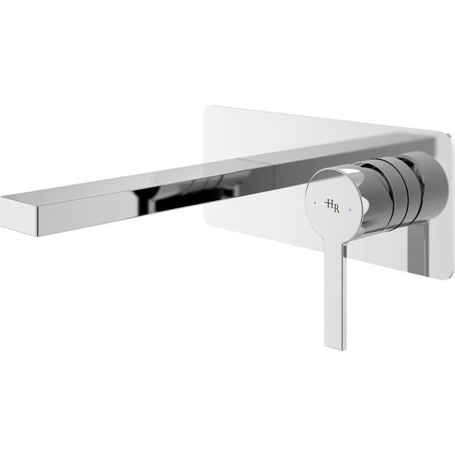 Willow Single Lever Basin Mixer Tap Wall Mounted - Chrome - Hudson Reed