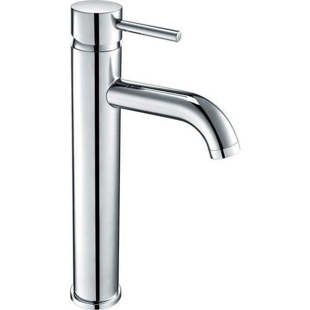 Pesco Tall Basin Mixer Tap, Chrome, Modern Lever Style