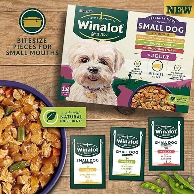 Winalot Small Dog Food Pouch Mixed in Jelly 12 x 100g