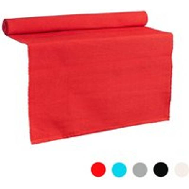 Ribbed Cotton Table Runner - Red
