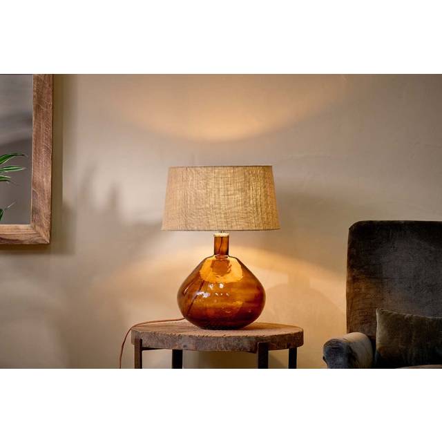 nkuku Baba Glass Lamp Base, Amber