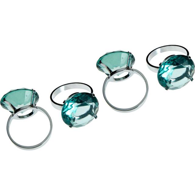 Diamante Napkin Rings - Teal (4)
