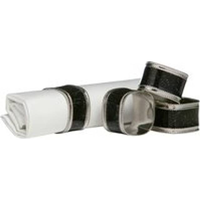 Premier Housewares - Black Glitter Napkin Rings - Set of 4