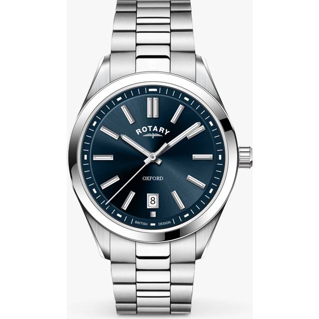 Rotary Men's Heritage Blue Dial Stainless Steel Bracelet Watch