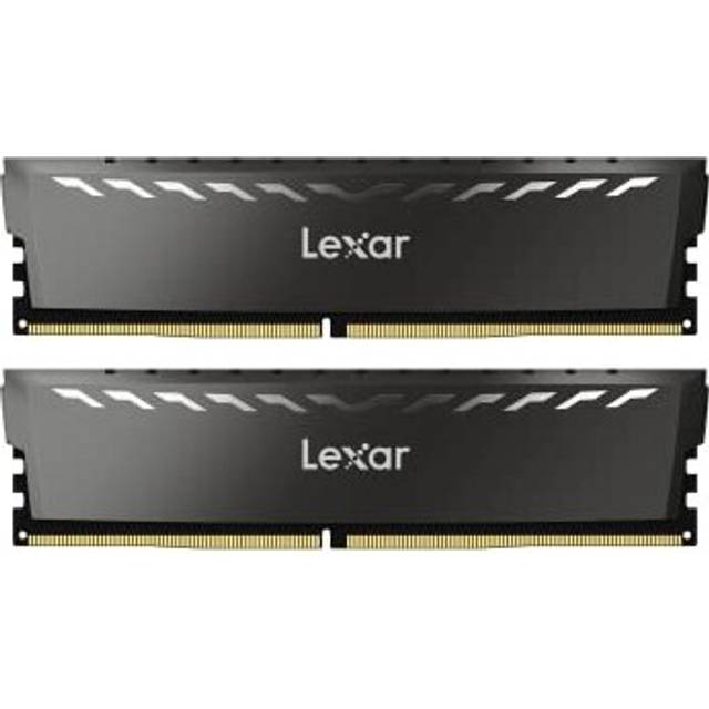 Lexar THOR DDR4 RAM 16 GB kit (2x8GB) 3 200 MHz, DRAM 288-Pin UDIMM Desktop Memory, XMP 2.0 Högpresterande Datorminne, CL16-18-18-38, 1.35V (LD4BU008G-R3200GDXG)